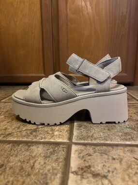 NWOT UGG New Heights Ankle Strap Platform Sandals sz 8